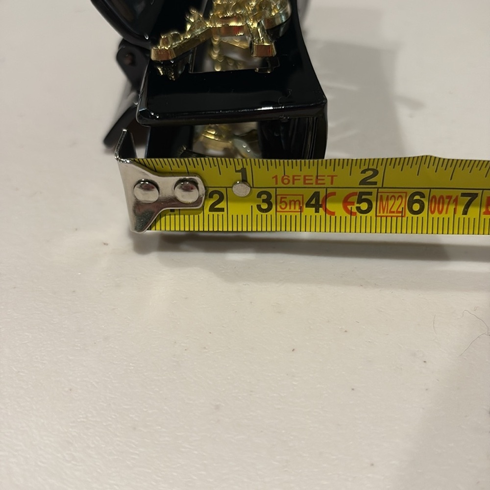 Luxury Designer Inspired Hair Claw Clip. Black with Gold letters. NEW! - Picture 6 of 10